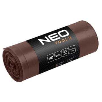 Topex Vreće za otpad 120 L, smeđe, 35 mikrona, 10 kom.