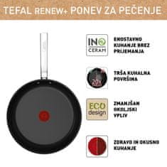 Tefal Renew+ Crna tava za prženje, 28 cm (C4360653)