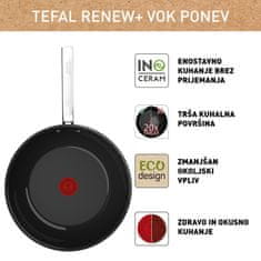 Tefal Renew+ Crni wok, 28 cm (C4361953)