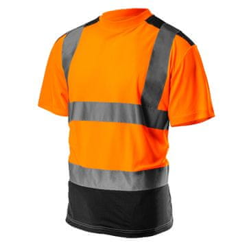 slomart NEO TOOLS Zaštitna majica kratkih rukava s reflektirajućim trakama, tamni donji dio, narančasta, vel. S