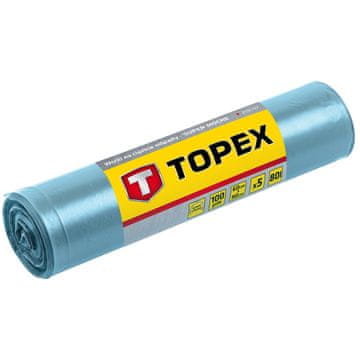 slomart Vreće za teške otpadke TOPEX, 80 L, 100 mic, 5 kom.
