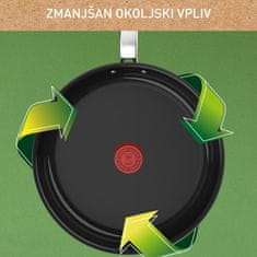 Tefal Renew+ Crna visoka tava s poklopcem, 24 cm (C4363253)