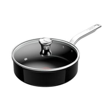 Tefal Renew+ Crna visoka tava s poklopcem, 24 cm (C4363253)