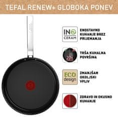 Tefal Renew+ Crna visoka tava s poklopcem, 24 cm (C4363253)