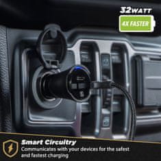 Scosche PowerVolt PD32, auto punjač, dual port 20W USB-C PD + 12W USB-A