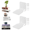 2x Nevidiva plutajuća polica za knjige za knjige, metalne zidne police, nevidljive police, minimalistički dizajn za spavaću sobu, dnevni boravak ili ured, Invisio, upgrade