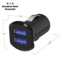 Scosche ReVolt Dual, auto punjač 2xUSB 12W, malih dimenzija