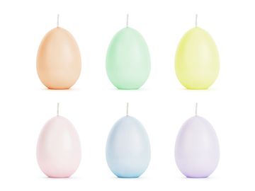 PartyDeco Svijeće u obliku jaja 6 kom, mix, 7 cm (1 pakiranje / 6 kom)
