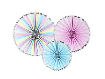 PartyDeco Ukrasne rozete Jednorog, miks (1 pakiranje / 3 kom.)