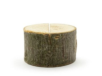 PartyDeco Drewniane podstawki pod wizytówki, śr. 3-4cm (1 op. / 10 szt.)