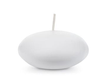 PartyDeco Plutajuća svijeća, mat, bijela, 8 cm (1 pakiranje / 4 kom.)