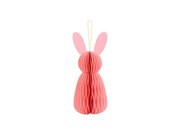 PartyDeco Papirnati ukras u obliku saća Zeko, ružičasti, 30 cm