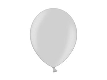 PartyDeco Baloni 23 cm, metalik srebrni (1 pakiranje / 100 kom.)
