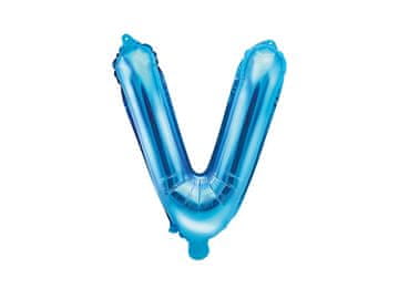 PartyDeco Folija balon Slovo ''V'', 35 cm, plavi (1 karton / 50 kom.)