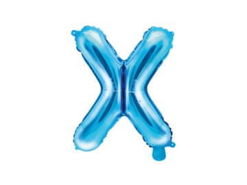 PartyDeco Folija balon Slovo ''X'', 35 cm, plavi (1 karton / 50 kom.)