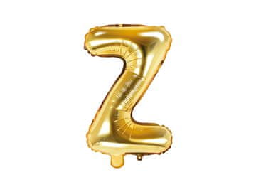 PartyDeco Folija balon Slovo ''Z'', 35cm, zlatni (1 karton / 50 kom.)