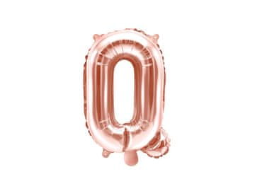 PartyDeco Folija balon sa slovom ''Q'', 35 cm, ružičasto zlato (1 karton / 50 kom.)