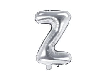 PartyDeco Folija balon Slovo ''Z'', 35cm, srebrni (1 karton / 50 kom.)