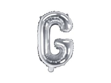 PartyDeco Folija balon Slovo ''G'', 35cm, srebrni (1 karton / 50 kom.)