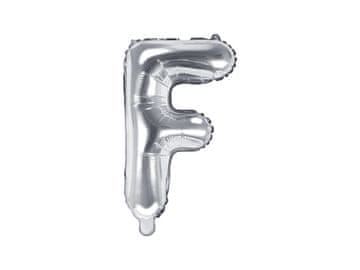 PartyDeco Folija balon Slovo ''F'', 35cm, srebrni (1 karton / 50 kom.)
