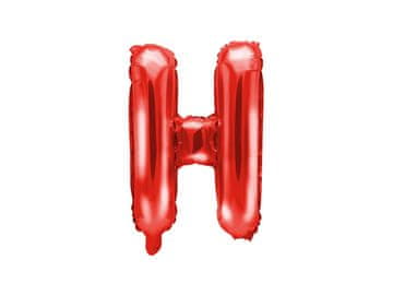 PartyDeco Folija balon Slovo ''H'', 35cm, crveni (1 karton / 50 kom.)