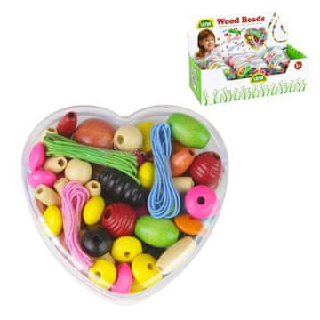 Denis LENA, šarene drvene perle u kutiji u obliku srca