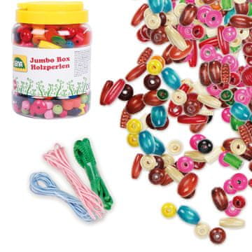 Denis LENA, šarene drvene perle i konci u jumbo kutiji