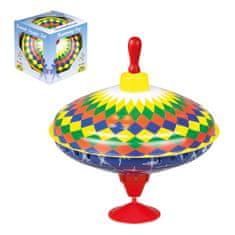 Denis LENA, Tin Toys, zvrk s zvukom, 19 cm, višebojni