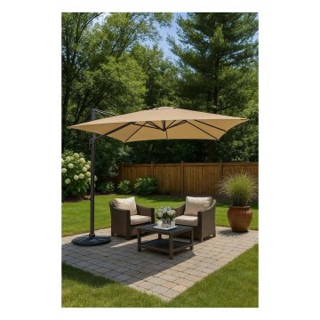 Denis Viseći Alu suncobran 250*250 cm 360° sivo-smeđi