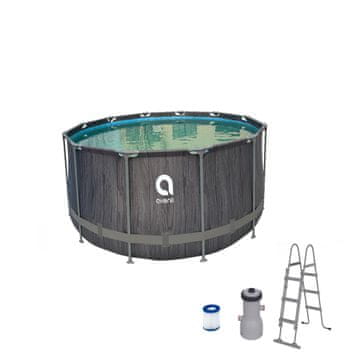 Denis Frame plus bazen 366x100cm black wood