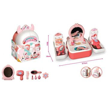 Denis Kozmetički ruksak-kovčeg set, 8-dij., 2u1