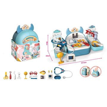 Denis Sara liječnički ruksak-kovčeg set, 15-dij., 2u1