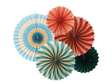 PartyDeco Ukrasne rozete Circus, set, 26-43 cm (1 pakiranje / 5 kom.)