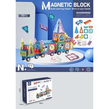 Denis Magnetski blokovi za slaganje 75komada