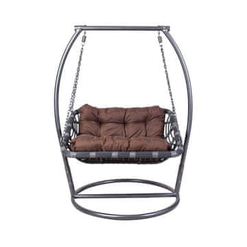 Denis Viseća fotelja za ljuljanje 100×85×30 cm, siva