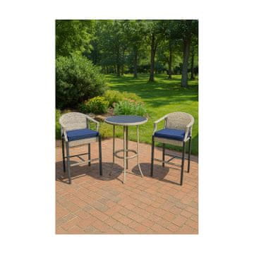 Denis Vrtni set 3-dijelni, ratan optika, svijetli