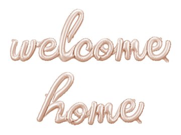 PartyDeco Folija balon "Welcome Home", 335x71 cm, boja cappuccina