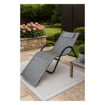 Denis Vrtna ležaljka, 156x60x66cm, čelik+tekstilen