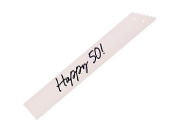 PartyDeco Lent Happy 50, krem, 76 cm