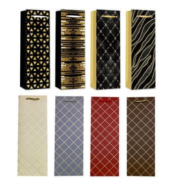 Denis Poklon vrećica za vino 36x8x13cm gold