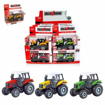 Denis Denis, Metalni traktor, Die-cast, pull back, 1:43, 3s