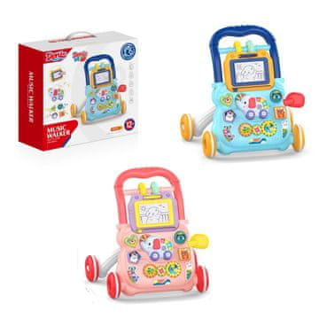 Denis Didaktička muzička guralica SLONIĆ, sorto plava/roza