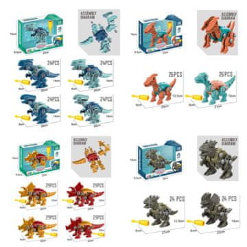 Denis DIY, Set za gradnju, Dinosaur, sorto