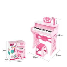 Denis Elektronski piano sa notnim stalkom i stolcem