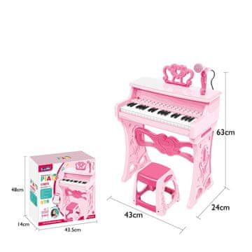 Denis Elektronski piano sa notnim stalkom i stolcem