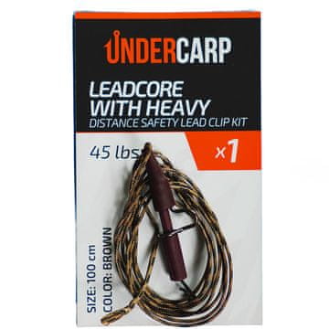 Leadcore s kopčama za olovo za teške uvjete, 100 cm, smeđa