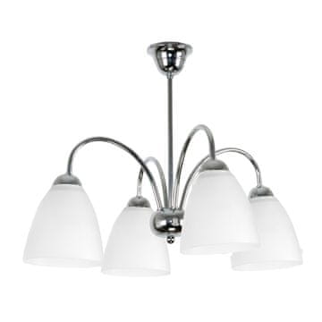 It Kromirana stropna lampa s bijelim sjenilom za dnevni boravak BEN 7-251