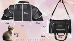 Mona Torba za mačku i psa, sklopivi transporter do 8 kg