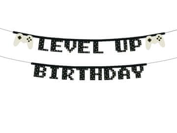 PartyDeco Banner 'Level up', 2,5 m, mix