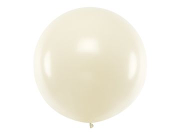 PartyDeco Okrugli balon 1m, metalik perla